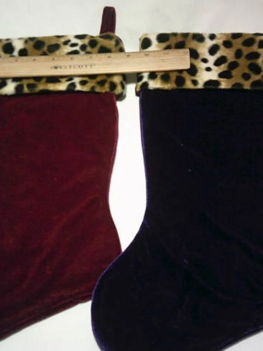 LOT 2 VELVET CHRISTMAS STOCKINGS 17